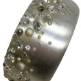 Load image into Gallery viewer, Alexis Bittar Silver Large Crystal Bangle Bracelet

