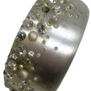 Alexis Bittar Silver Large Crystal Bangle Bracelet