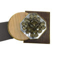 Load image into Gallery viewer, Missoni Grey Leather with Wooden Beaded Buckle Belt
