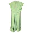 Load image into Gallery viewer, Rochas Mint Green Shirley Cap Sleeved Ruffled Silk Midi Dress
