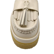 Chloe Jamie Cream Tassel Detail Leather Platform Loafers