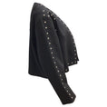 Load image into Gallery viewer, The Kooples Black / Silver Stud-embellished Cropped Wool Jacket
