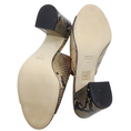 Load image into Gallery viewer, Paris Texas Beige and Black Leather Snake Effect Mules
