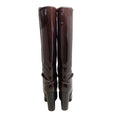 Load image into Gallery viewer, Saint Laurent Brown Patent Leather Pull On with Buckle Detail Boots/Booties
