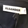 Load image into Gallery viewer, Jil Sander Black / Silver Metallic Pleated Trim Short Sleeved Blouse
