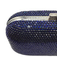 Load image into Gallery viewer, Judith Leiber Box Slide Lock Rounded Blue Crystal Clutch
