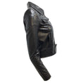 Load image into Gallery viewer, Elie Tahari Black Jagger Full Zip Croc Embossed Faux-leather Jacket
