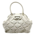 Load image into Gallery viewer, Smythson Quilted Framed Ivory Leather Satchel
