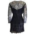 Load image into Gallery viewer, Chanel Black Vintage 2000 Lace Dress and Bolero Two-Piece Set

