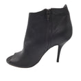Load image into Gallery viewer, Calvin Klein Collection Dark Brown High Heeled Open Toe Leather Boots / Booties
