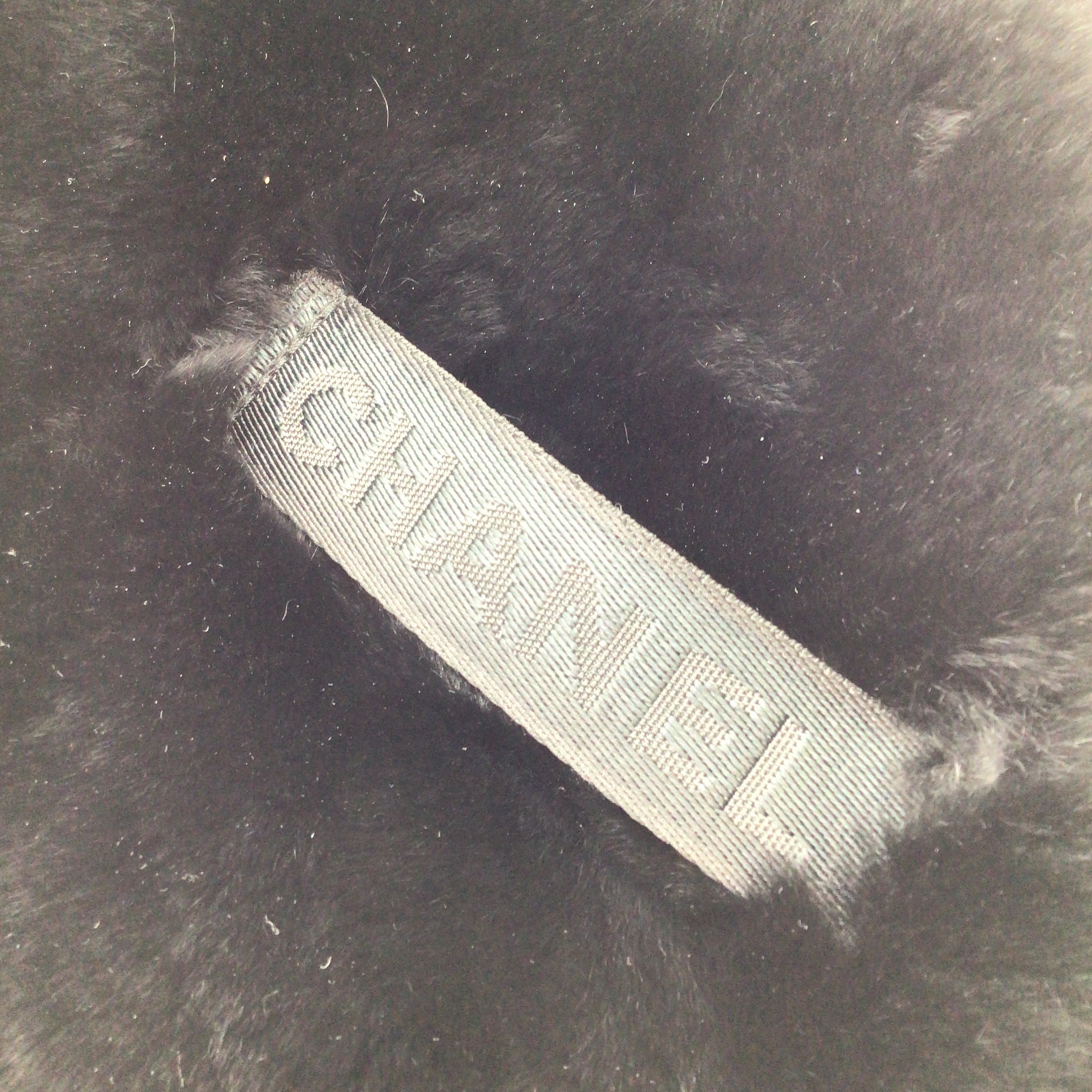 Chanel Black Rex Rabbit Fur Collar / Scarf