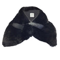 Load image into Gallery viewer, Chanel Black Rex Rabbit Fur Collar / Scarf
