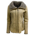 Load image into Gallery viewer, Vespucci Taupe Full Zip Shearling Jacket
