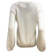CO. Long Sleeved U-neck Cashmere Knit Ivory Sweater