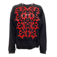 Load image into Gallery viewer, Christopher Kane Black / Red Floral Lace Applique Sweatshirt
