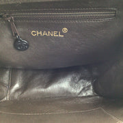 Chanel Vintage 90s Cc Logo Brown Suede Leather Tote