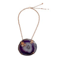 Load image into Gallery viewer, Chanel Purple Amethyst Slice Necklace
