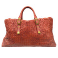 Load image into Gallery viewer, Bottega Veneta Cornely Embroidered Intrecciato Woven Brick Red Leather Tote
