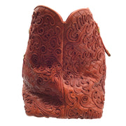 Bottega Veneta Cornely Embroidered Intrecciato Woven Brick Red Leather Tote