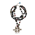 Load image into Gallery viewer, Chanel 3 Strand Beaded and Strass Necklace with Charm

