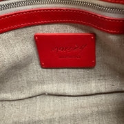 Marsell Red Leather Mini Horizon Bag