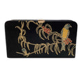 Load image into Gallery viewer, Dries van Noten Black Leather Clutch with Painted Birds

