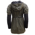Load image into Gallery viewer, Chanel Olive Green / Black Nylon and Sparkle Metallic Hooded Full Zip Jacket
