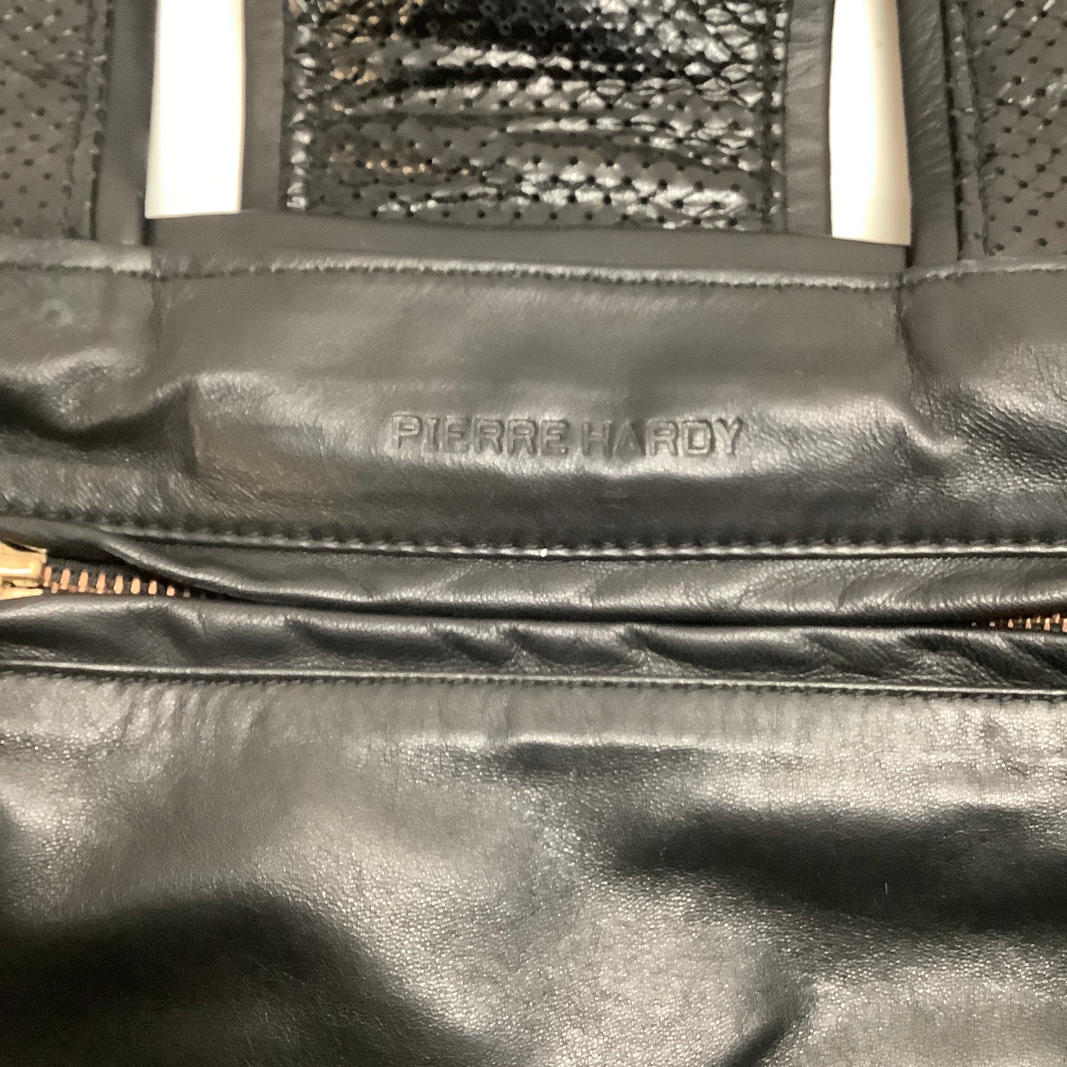 Pierre Hardy Black Perforated Leather Tote