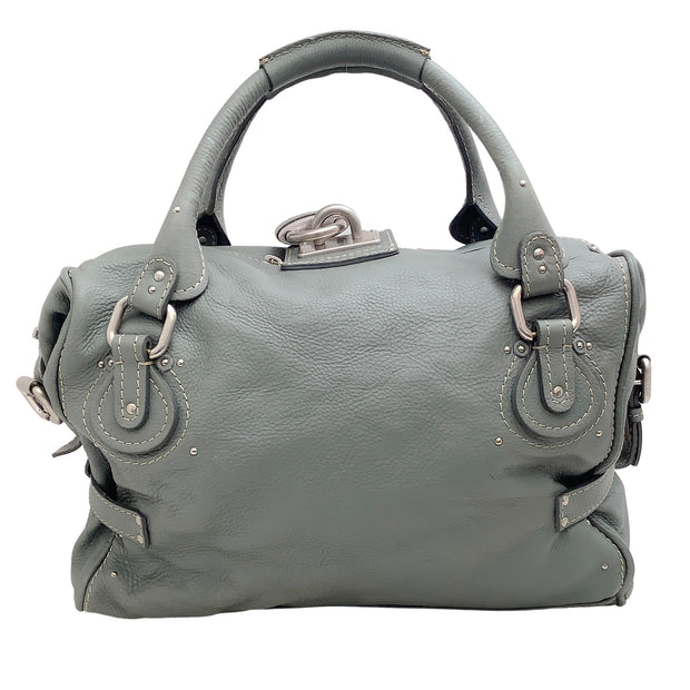 Chloe Green Leather Large Paddington Bag