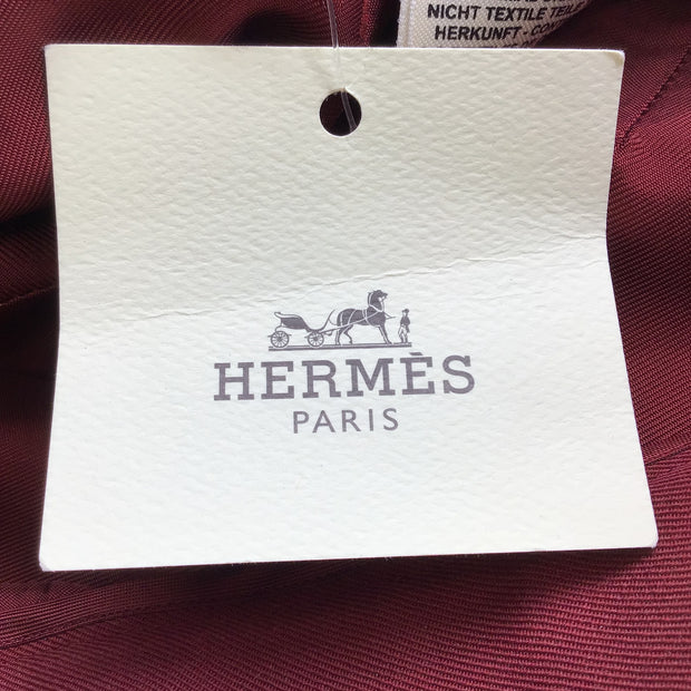 Hermès Rouge Jupiter Wool Gabardine Straight Fit Pants