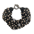 Load image into Gallery viewer, Chanel Black Beard and Strass Multi Strand Bracelet
