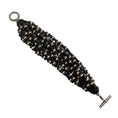 Load image into Gallery viewer, Chanel Black Beaded and Strass Multi Strand Bracelet
