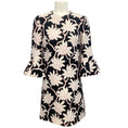 Load image into Gallery viewer, Valentino Black / Pink Floral Bell Sleeve Shift Dress
