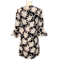 Load image into Gallery viewer, Valentino Black / Pink Floral Bell Sleeve Shift Dress
