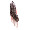 Load image into Gallery viewer, Alexander McQueen Pink / Silver / Grey Skull Print Fringed Scarf/Wrap
