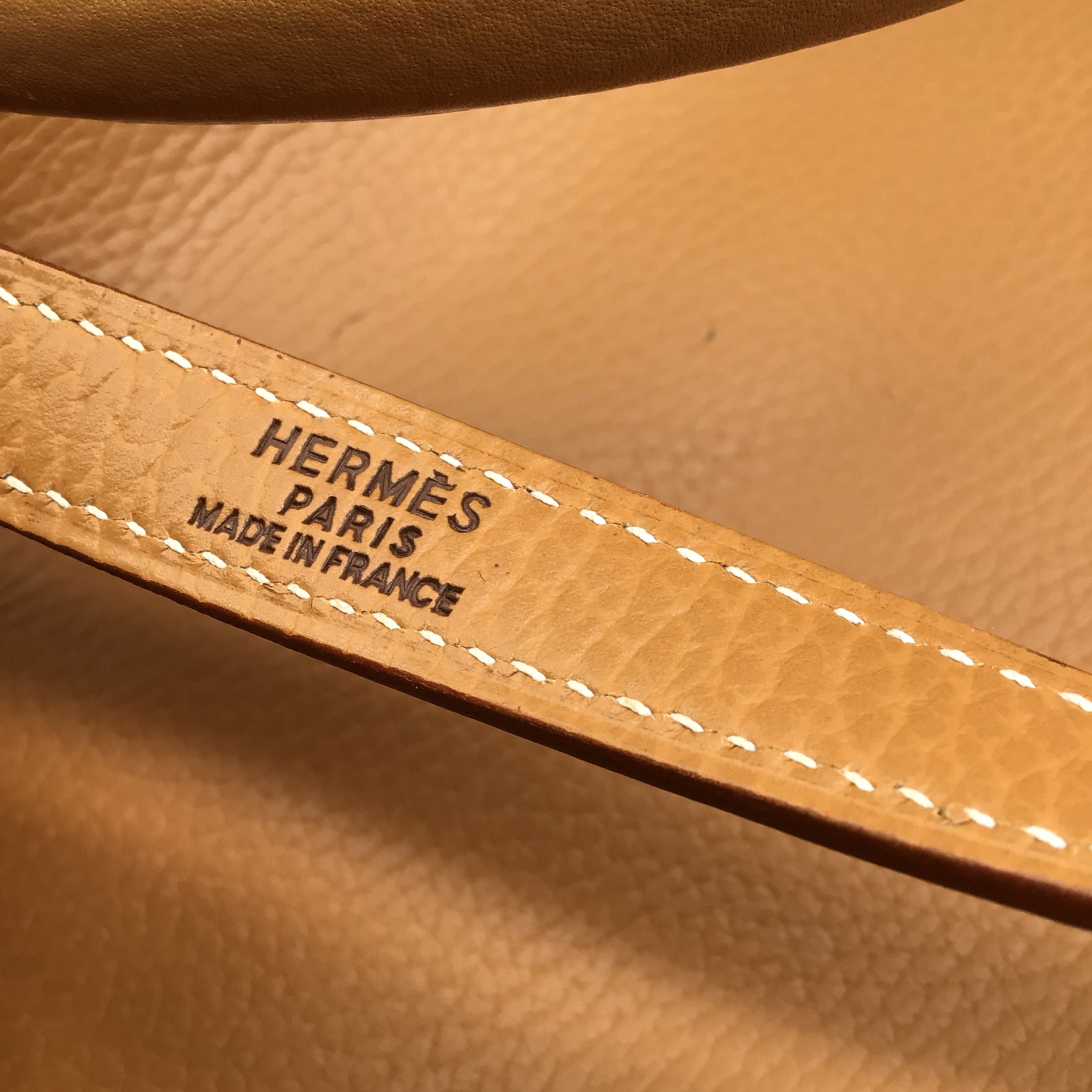 Hermès Kelly 35 Clemence Tan Leather Satchel