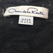 Oscar de la Renta Vintage Black Sleeveless Beaded Velvet Maxi Dress