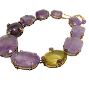 iRADJ Moini Amethyst and Citron Chunky Necklace