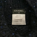 Load image into Gallery viewer, Chanel Navy Blue Cashmere and Mohair Sweater with Sequins
