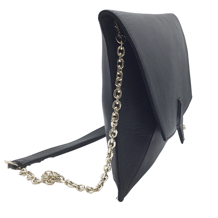 Schedraui Black Leather Crossbody Bag