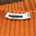 Load image into Gallery viewer, Jil Sander Short Sleeved Ribbed Knit Cashmere Orange / Charcoal Grey Sweater
