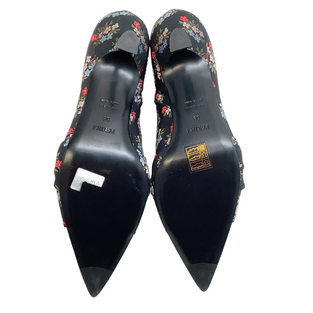 Erdem Black Ottoman Jacquard Sienna Ankle Boots