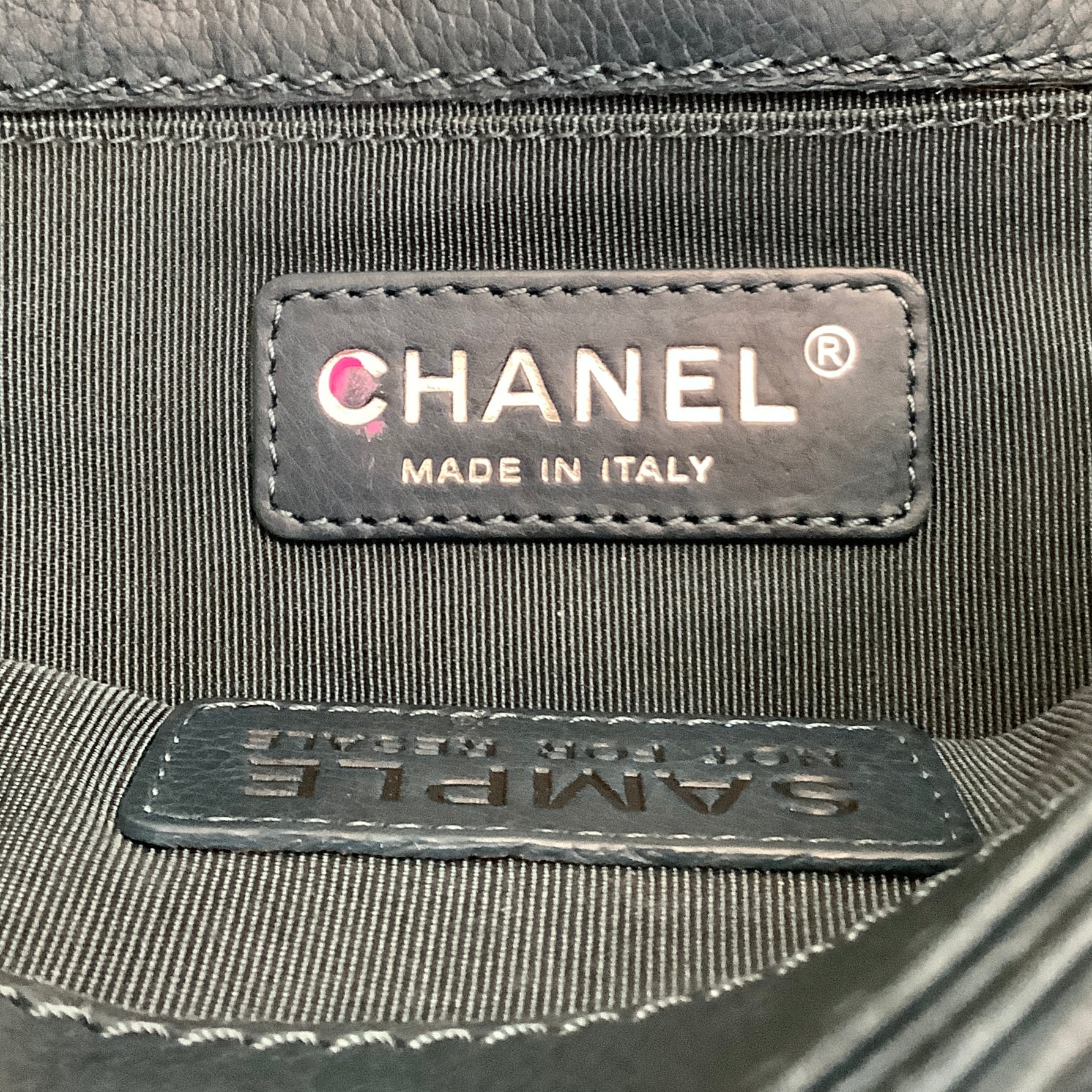 Chanel Navy Blue Medium Boy Bag with Gunmetal Hardware