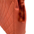 Load image into Gallery viewer, Chanel Vintage Orange Lambskin Leather Quilted Shoulder Bag with Tortoise Acrylic Hardware
