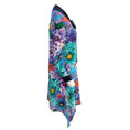 Load image into Gallery viewer, Mary Katrantzou Purple / Aqua Silk Floral Pussybow Dress
