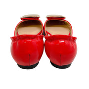 Roger Vivier Red Patent D'Orsay Ballerina Flats