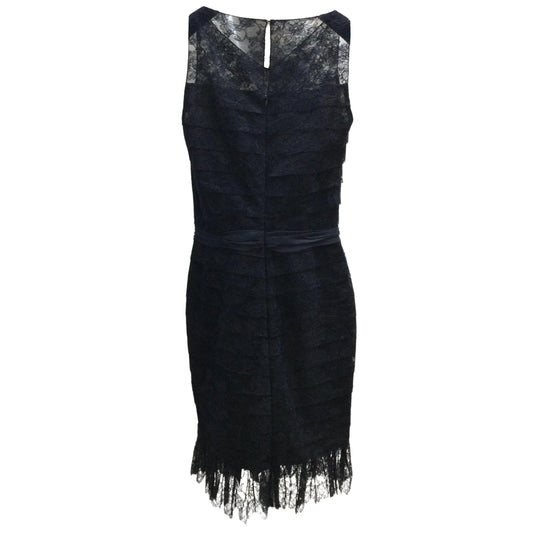 Chanel Navy Blue 2008 Sleeveless Lace Formal Dress