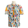 Load image into Gallery viewer, Prabal Gurung Multi Print Short Sleeved Pussybow Blouse
