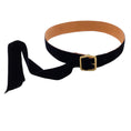 Load image into Gallery viewer, Louis Vuitton Black / Gold Buckle Velvet Belt
