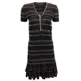 Load image into Gallery viewer, Alexander McQueen Black / White Stretch Knit Short Sleeved Dress
